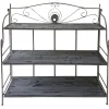 40In. Rustic Metal Rack With Folding Wood Top Shelves Outlet^* Sale