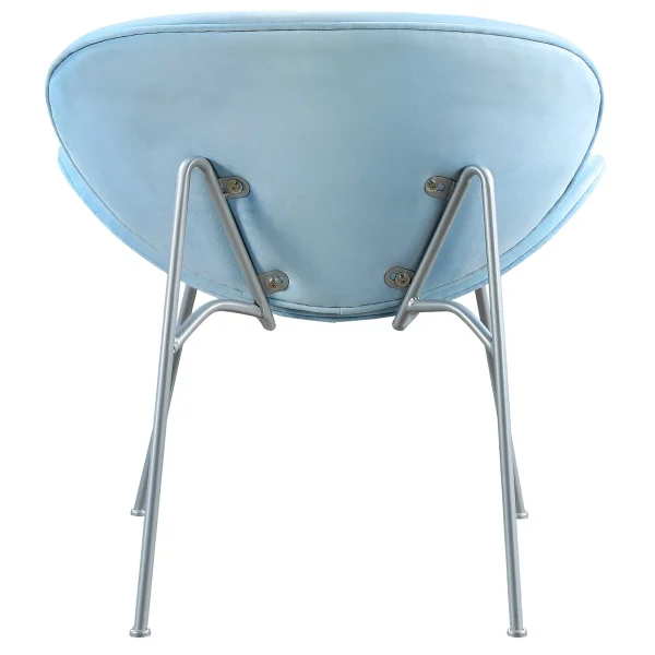 Jagger Accent Chair With Silver Metal Legs, Blue Outlet^* Flash Sale