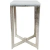Judd Silver Accent Table With Marble Top Premium^* Cheap