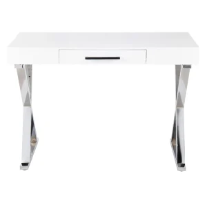 Laila Ali Astrid Chrome Desk Bargain Sale^* Outlet