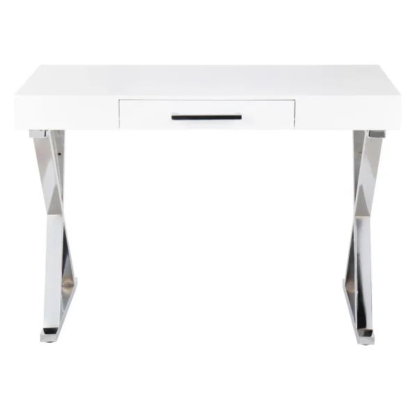 Laila Ali Astrid Chrome Desk Bargain Sale^* Outlet
