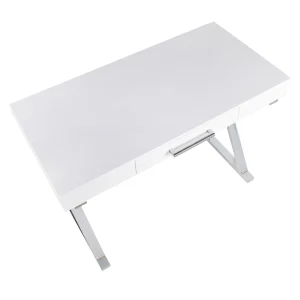 Laila Ali Astrid Chrome Desk Bargain Sale^* Outlet