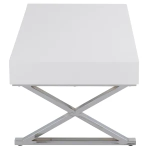 Laila Ali Astrid White Coffee Table Cheaper^* Online