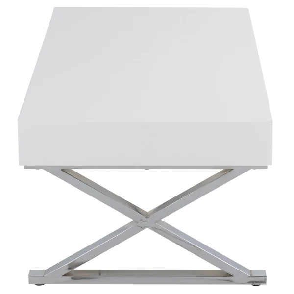 Laila Ali Astrid White Coffee Table Cheaper^* Online