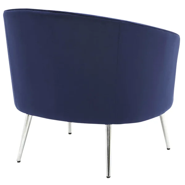 Laila Ali Avani Blue Velvet Accent Chair Opening Sales^* Cheap