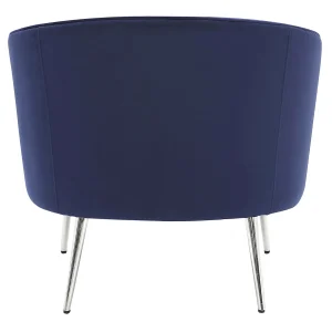 Laila Ali Avani Blue Velvet Accent Chair Opening Sales^* Cheap