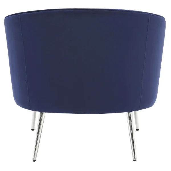 Laila Ali Avani Blue Velvet Accent Chair Opening Sales^* Cheap