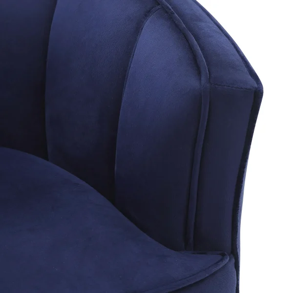 Laila Ali Avani Blue Velvet Accent Chair Opening Sales^* Cheap
