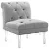 Laila Ali Grey Tufted Acrylic Leg Accent Chair Kd Fashion^* Discount