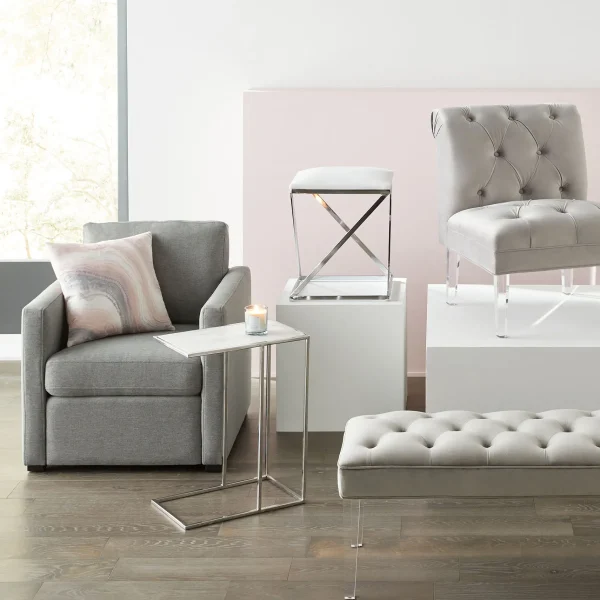 Laila Ali Harlowe Modern Track Arm Chair Promotion^* Best