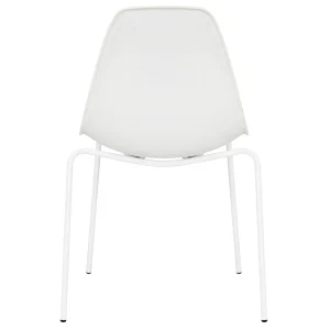 Lily White Dining Chair With Metal Legs Exquisite Gifts^* Best