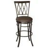 Marsol Brown Metal Swivel Barstool With Faux Leather Seat Clearance^* Cheap