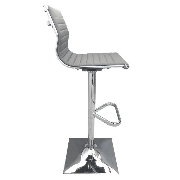 Maxwell Adjustable Faux Leather Barstool, Grey Outlet^* Online