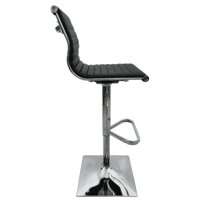 Maxwell Adjustable Faux Leather Barstool, Black Promotion^* Outlet