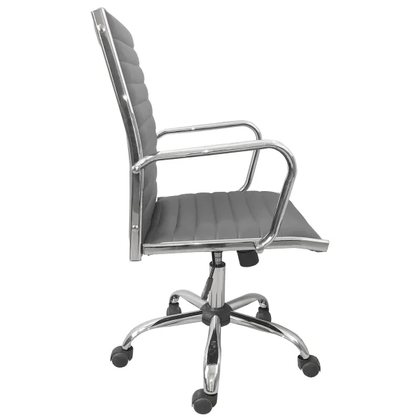 Maxwell Adjustable Faux Leather Office Chair, Grey Bargain Sale^* Clearance