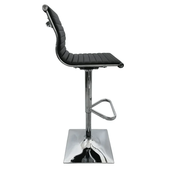 Maxwell Adjustable Faux Leather Barstool, Black Promotion^* Outlet