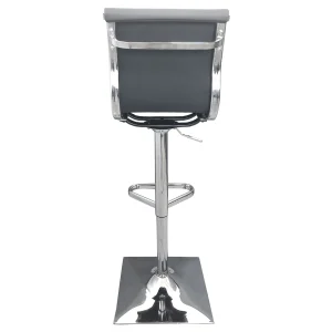 Maxwell Adjustable Faux Leather Barstool, Grey Outlet^* Online