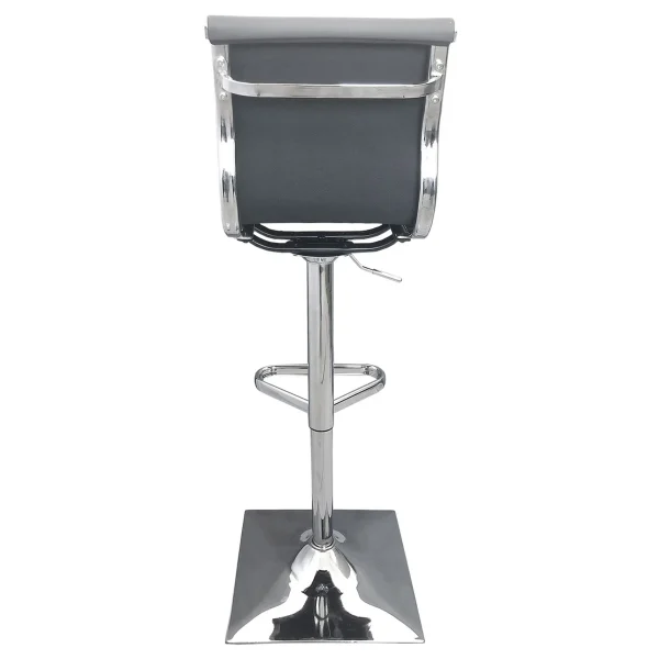 Maxwell Adjustable Faux Leather Barstool, Grey Outlet^* Online