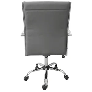 Maxwell Adjustable Faux Leather Office Chair, Grey Bargain Sale^* Clearance