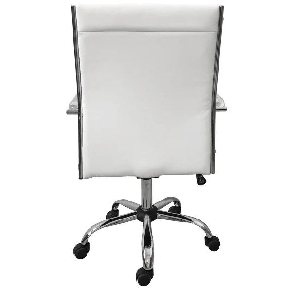 Maxwell Adjustable Faux Leather Office Chair, White Low Price^* Discount