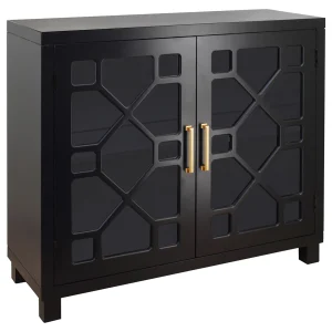 Merrick Black Glass Pane Cabinet Exquisite Gifts^* Best