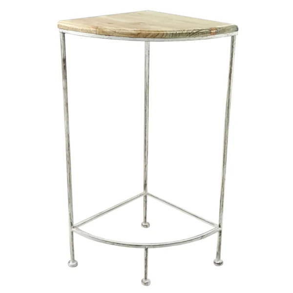 Metal Corner Plant Stand With Wood Top Grey, Medium Cheaper^* Shop