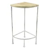 Metal Corner Plant Stand With Wood Top Grey, Small Low Price^* Clearance