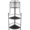 Metal Corner Rack With Brown Decorative Arch & Folding Wood-Top Shelves, 47 Gift Selection^* Cheap