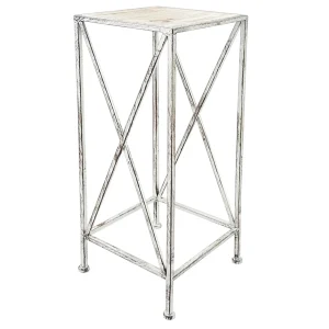 Metal Plant Stand With Wood Top Grey, Medium Opening Sales^* New