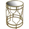Mirror Top Table With Gold Quatrefoil Base, Small Promotion^* Best Sale