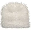Mongolian Faux Fur Chair Pad/Ties White Promotion^* Cheap