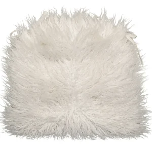 Mongolian Faux Fur Chair Pad/Ties White Promotion^* Cheap