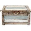 Nantucket Weathered Wood Decorative Storage Trunk, Medium Fashion^* Fashion