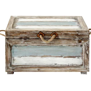 Nantucket Weathered Wood Decorative Storage Trunk, Medium Fashion^* Fashion