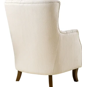 Norfolk Cream Linen Tufted High Back Arm Chair Promotion^* Flash Sale