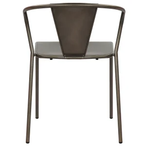 Nova Dark Grey Metal Dining Chair Less Expensive^* Hot