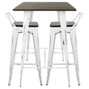 Oregon 3-Piece White Dining Table Set Premium^* Store