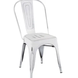 Oregon Vintage White Metal Dining Chair Opening Sales^* Online
