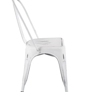 Oregon Vintage White Metal Dining Chair Opening Sales^* Online