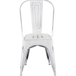 Oregon Vintage White Metal Dining Chair Opening Sales^* Online