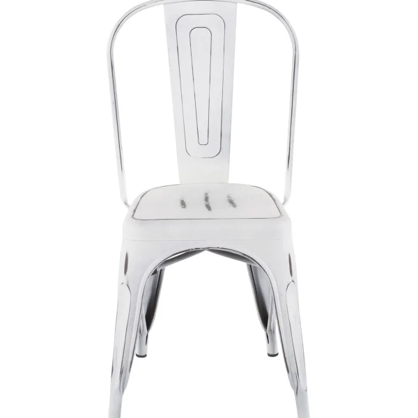 Oregon Vintage White Metal Dining Chair Opening Sales^* Online