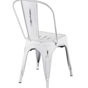 Oregon Vintage White Metal Dining Chair Opening Sales^* Online