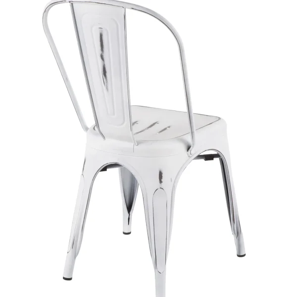 Oregon Vintage White Metal Dining Chair Opening Sales^* Online
