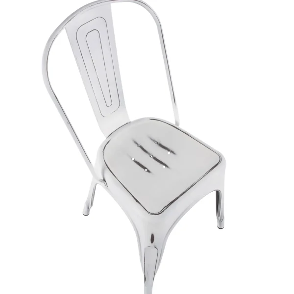Oregon Vintage White Metal Dining Chair Opening Sales^* Online