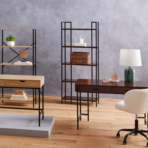 Parkview Metal & Wood Writing Desk With Storage, 48 Less Expensive^* Shop