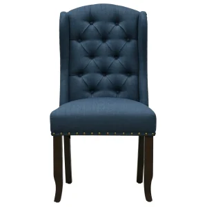 Providence Aahmad Winged Dining Chair, Azure Low Price^* Best Sale