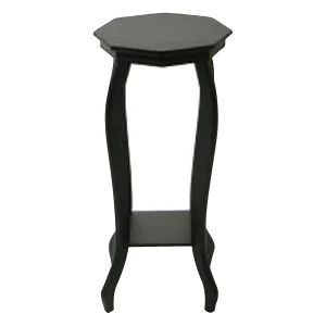 Providence Black Wood Octagon Top Plant Stand, 24 Premium^* Fashion