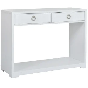 Providence Clara White Console Table Flash Sale^* Hot