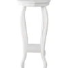 Providence White Wood Octagon Top Plant Stand Opening Sales^* Sale