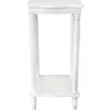 Providence White Wood Square Plant Stand, 24 Discount^* Cheap